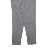SONNY BONO Womens Cotton Blend Grey Slim Tapered Trousers W30 L28 Formal
