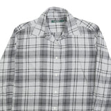 LAUREN RALPH LAUREN Womens Grey Check Shirt L Casual Cotton Blend Long Sleeve