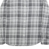 LAUREN RALPH LAUREN Womens Grey Check Shirt L Casual Cotton Blend Long Sleeve