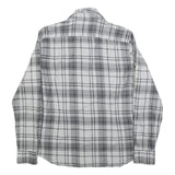 LAUREN RALPH LAUREN Womens Grey Check Shirt L Casual Cotton Blend Long Sleeve