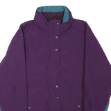 WOOLRICH Womens Purple & Teal Outdoor Jacket S Polyester Blend Zip Pocketed