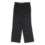 DICKIES Mens Polyester Blend Black Regular Straight Trousers W32 L32 Workwear