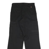 DICKIES Mens Polyester Blend Black Regular Straight Trousers W32 L32 Workwear