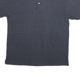 NAUTICA Mens Blue Cotton Short Sleeve Printed 2XL Polo Shirt Classic Fit