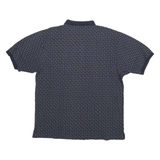 NAUTICA Mens Blue Cotton Short Sleeve Printed 2XL Polo Shirt Classic Fit