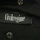 Civil Regime Reversible Bomber Jacket - Large Black Cotton