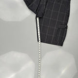 Wrangler Checked Cargo Shorts - 34W 9L Grey Cotton