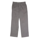 DICKIES Mens Polyester Blend Classic Grey Trousers W32 L32 Workwear Zip Closure