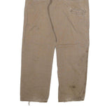 DICKIES Mens Cotton Blend Beige Regular Fit Straight Trousers W34 L32 Workwear