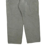 CARHARTT Mens Cotton Blend Regular Green Workwear Trousers W40 L30 Durable Zip