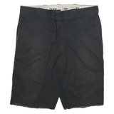 DICKIES Mens Black Casual Cotton Blend Shorts 2XL W36 Workwear Relaxed Fit