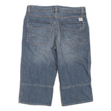 Mens Blue Denim Casual Shorts M W34 Cotton Blend Comfortable Relaxed Fit