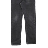 LEVI'S 502 Mens Slim Black Denim Raw Jeans W32 L29 Skinny Zip Closure
