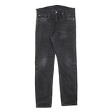 LEVI'S 502 Mens Slim Black Denim Raw Jeans W32 L29 Skinny Zip Closure