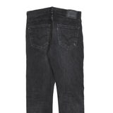 LEVI'S 502 Mens Slim Black Denim Raw Jeans W32 L29 Skinny Zip Closure