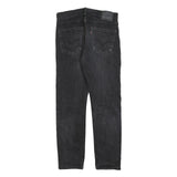 LEVI'S 502 Mens Slim Black Denim Raw Jeans W32 L29 Skinny Zip Closure