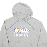 NIKE Mens Grey UNW Lacrosse Pullover Hoodie M Athletic Sportswear