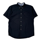 Tommy Hilfiger Short Sleeve Shirt - XL Black Cotton