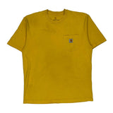 Carhartt T-Shirt - Large Yellow Cotton