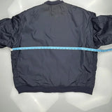 Vintage Unbranded Reversible Bomber Jacket - XL Navy Nylon