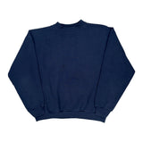 90S Blank Tultex Sweatshirt - Large Blue Cotton Blend