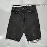 Levis Denim Shorts - 28W 10L Black Denim