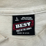 Fruit Of The Loom Single Stitch T-Shirt - Large Cream Cotton Blend