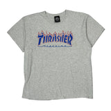 Magazine Thrasher Graphic T-Shirt - Large Gray Cotton