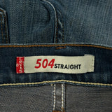 504 Levis Jeans - 32W 30L Blue Denim