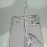 501 Levis Jeans - 32W UK 12 Grey Cotton