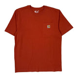 Carhartt T-Shirt - Medium Red Cotton