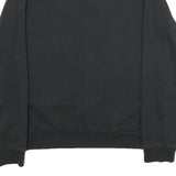 ADIDAS Womens Black Cotton Crew Neck Sweatshirt UK 12 Classic Logo Pullover