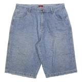 BR DENIM Mens Shorts Blue Denim Casual 2XL W40 Relaxed Fit Cotton Blend