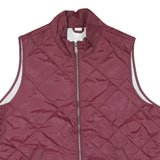 DICKIES Womens Maroon Quilted Jacket XL Polyester Blend Zip Pockets Casual