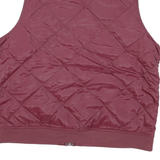 DICKIES Womens Maroon Quilted Jacket XL Polyester Blend Zip Pockets Casual