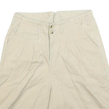 BE Womens Shorts Beige Casual Plain S W28 Cotton Blend Relaxed Fit