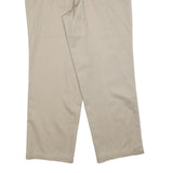 DOCKERS Mens Cotton Blend Beige Regular Fit Straight Leg Trousers W36 L30 Casual