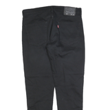 LEVI'S Mens Black Slim Straight Cotton Blend Trousers W32 L29 Stylish