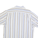 TIMBERLAND Mens Blue & Brown Stripe Shirt 2XL Loose Fit Cotton Blend Casual