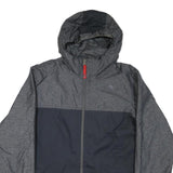 THE NORTH FACE Womens Grey & Black Outdoor Jacket XL Polyester Blend Zip Hooded