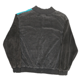 ALFRED DUNNER Mens Black & Purple & Turquoise Crew Neck M Colourblock Sweatshirt