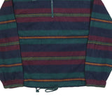 PURE WATER Mens Navy & Burgundy Striped Pullover Jumper Crew Neck Basic Knit L