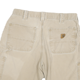 CARHARTT Mens Shorts Beige Cargo L W30 Workwear Durable Cotton Blend