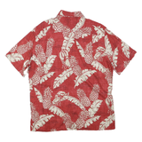 CAMPIA Mens Red & Cream Pineapple Print Cotton Blend Shirt L Casual Summer