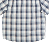 CARHARTT Mens Blue & White Check Shirt XL Cotton Blend Short Sleeve Casual