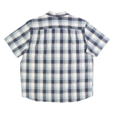 CARHARTT Mens Blue & White Check Shirt XL Cotton Blend Short Sleeve Casual
