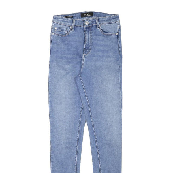 DIESEL Womens Jeans Blue Slim Skinny Denim Light W24 L29 Zip Cotton Blend
