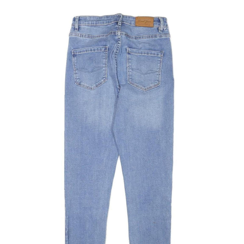 DIESEL Womens Jeans Blue Slim Skinny Denim Light W24 L29 Zip Cotton Blend