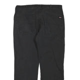 DICKIES Mens Black Cotton Blend Regular Straight Trousers W38 L27 Workwear Zip