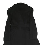AQUASCUTUM Womens Black Classic Cotton Jacket UK 12 Button Closure Timeless
